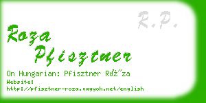 roza pfisztner business card